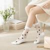 Crystal Silk Mesh Lace Socks Ultra-Thin Mid-Tube Socks Cute Floral Embroidery Socks Summer