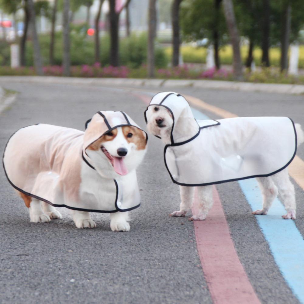 Puppy Raincoat Cape Teddy Fighting Shiba Inu Corgi Pet Transparent Raincoat Small Dog