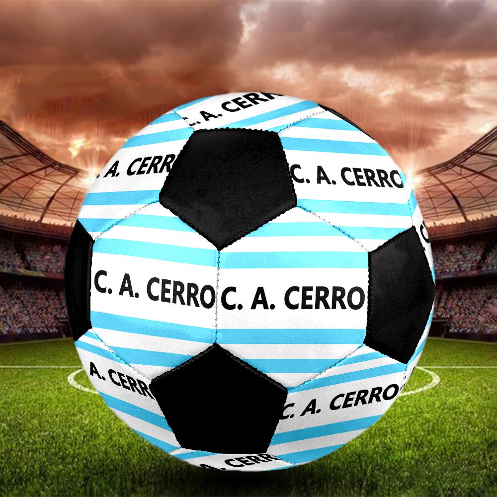SIZE 5 Cerro Porteño Soccer Ball Colorful All Ages Machine Stitched PVC Competition Ready Durable High-Bounce