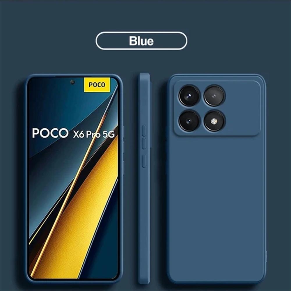 Phone Cases For Xiaomi Poco X6 Pro PocoX6 Pro 5G Shockproof Matte Case For Xiaomi Poco X6 Pro X6 5G Camera Protector Soft Cover