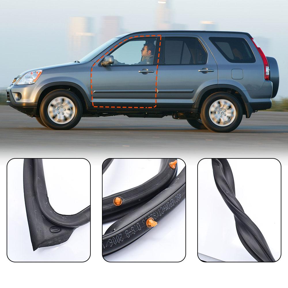 Left Front For Honda CRV GEN3 2002 2003 2004 2005 2006 Door Weatherstrip Moulding Seal Weather Strip Outer Door Rubber Accessory