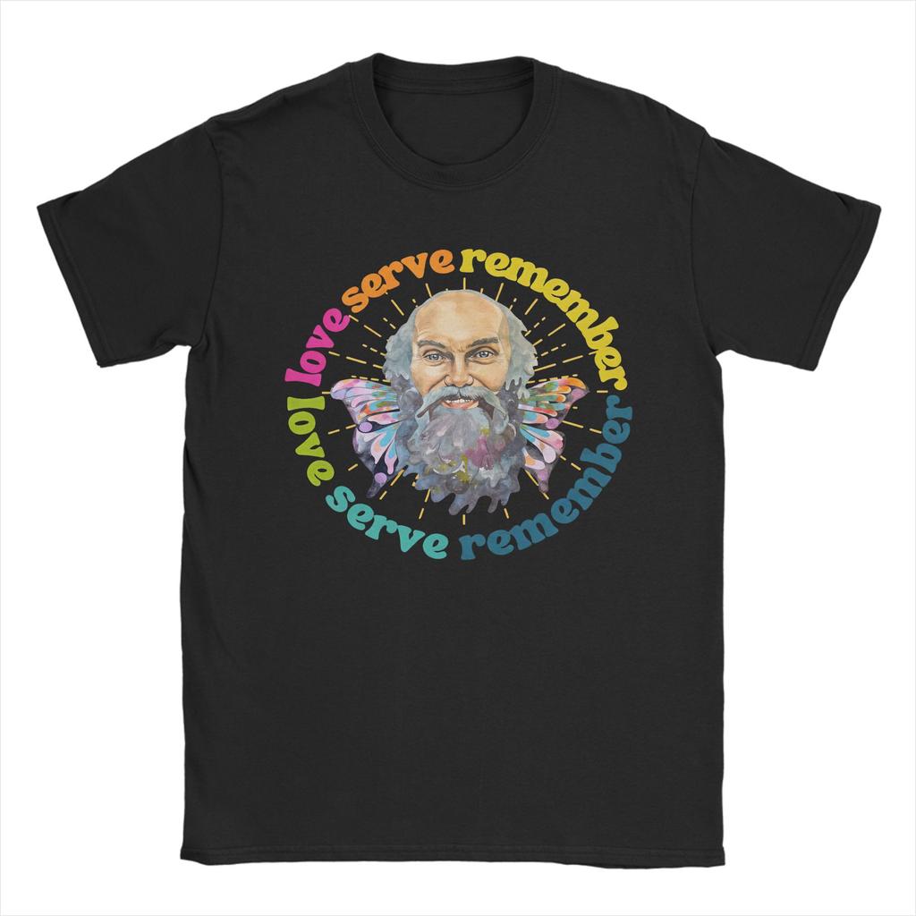 Ram Dass Liebe Dienen Erinnern T-Shirt Strand Baumwolle T-Shirts Für Unisex Harajuku T-Shirt Kurzarm Street Style Tops
