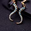 Design Crystal Snake Dangle Earrings  Latest Party Earrings for Women Fashion Jewelry