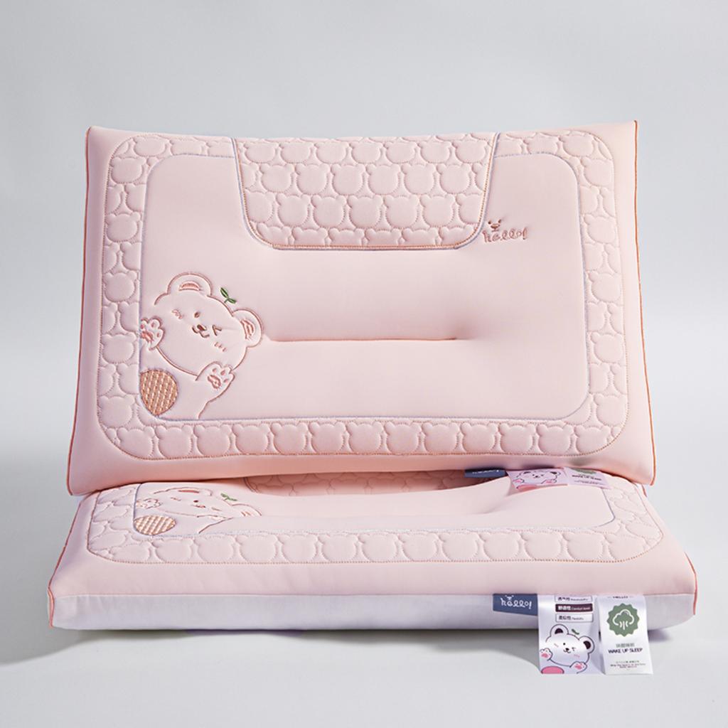 Yongyouwan Embroidered Cool Silk Latex Neck Pillow