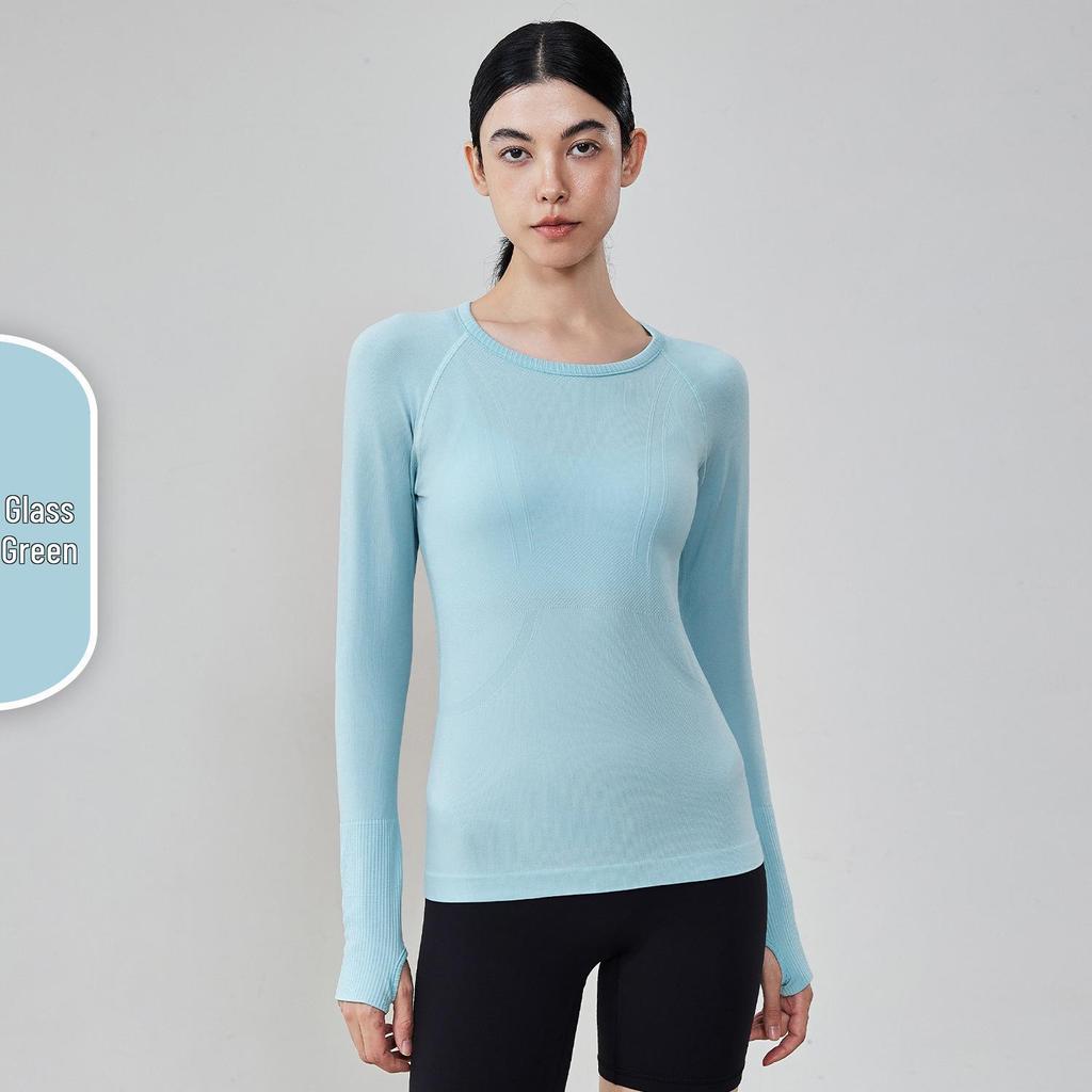 Women's Long Sleeve Round Neck Yoga & Tennis Fitness Top