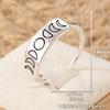Silver Color Metal Carving Geometry Pattern Moon Rings for Women Personalized Classic Party Rings Jewelry