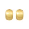 Matte Brushed Curved Oval Stud Earrings Minimalist Solid Smooth Block Shape Temperament Daily Ear Jewelry for Women