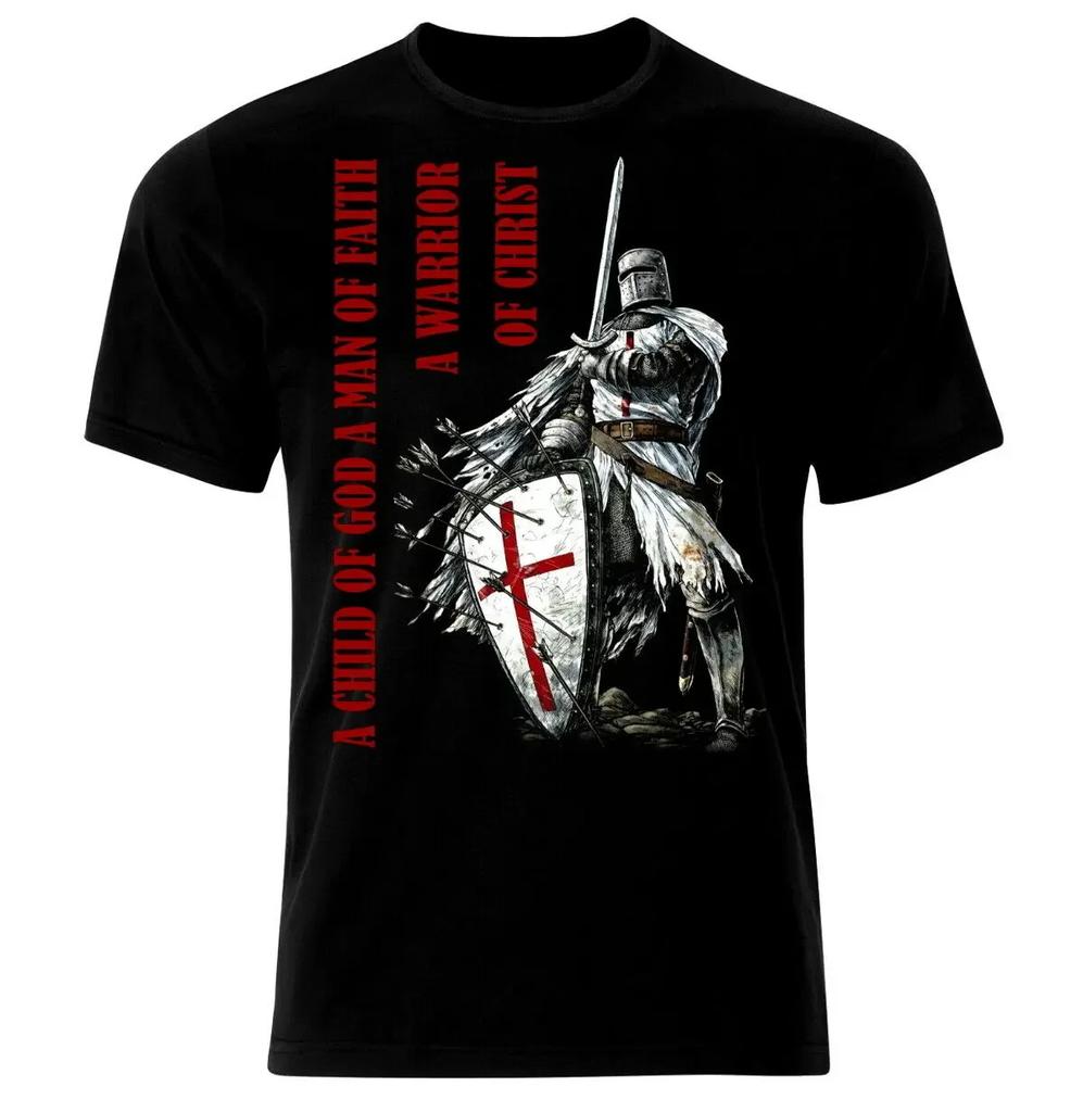 Christ Warrior Knight Templar Crusader TShirt Summer Cotton ONeck Short Sleeve Mens T Shirt New S3XL