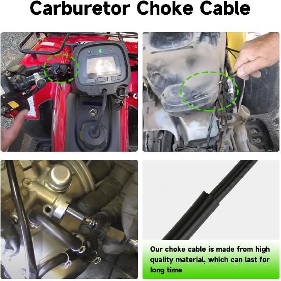 Choke Cable For Rancher 350 TRX350 TRX350FM TRX350TM TRX350FE 2000-2006 Fourtrax 300 350 Foreman 400 ATV 4 Wheeler Quad With Starter Valve Plunger