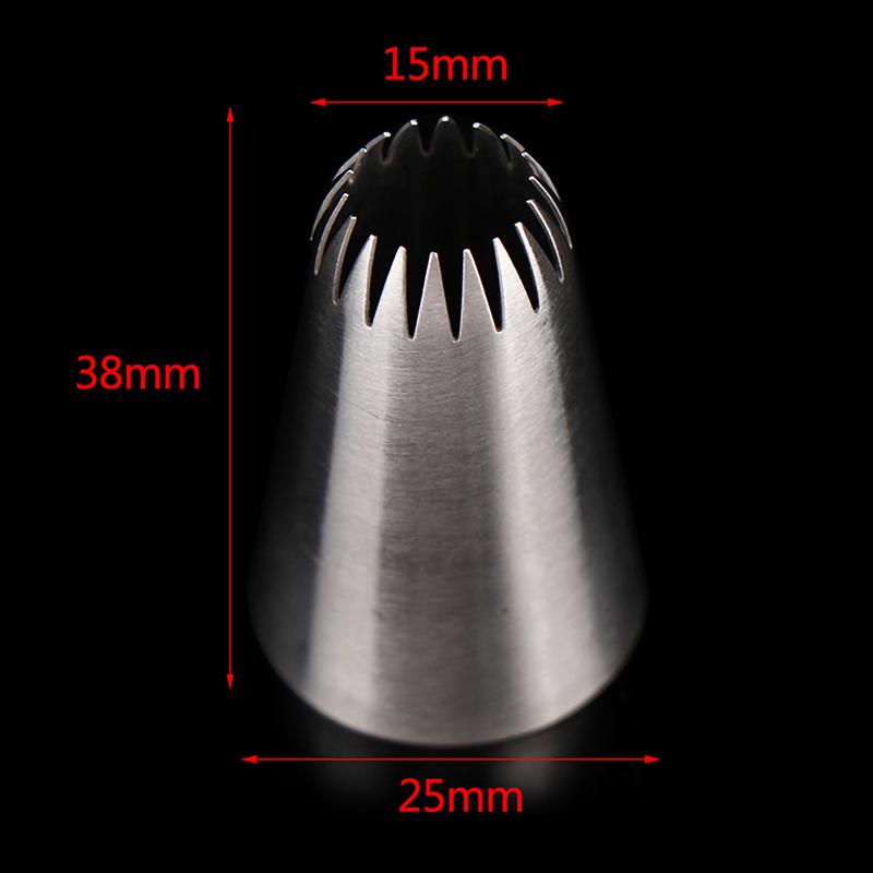 

New 1Pc D66 #18 Open Star Icing Nozzle Piping Tip Stainless Steel Cake Decorating Tips