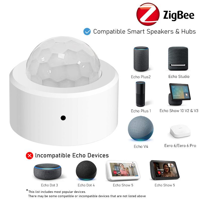 

Micro-Connect Zigbee PIR Presence Sensor: Compatible with Samsung, Alexa, HA, and More Gateways Standard Version IOT
