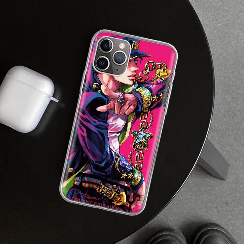 JoJo's Bizarre Adventure Kujo Jotaro Phone Case Cover for iPhone 11 12 13 Mini 14 15 Plus 16 Pro Max 17 Air 7 8 + SE Art Customi