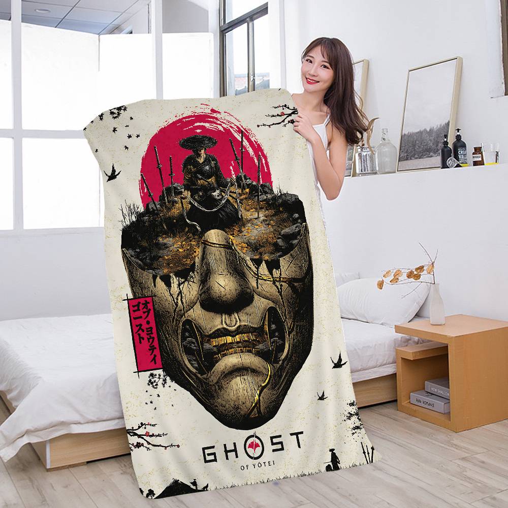 Game G-ghost Of Y-yotei Bath Towel Microfiber Soft Water Absorbing Breathable For Girl Kids Decorative Cartoon Beach Towel