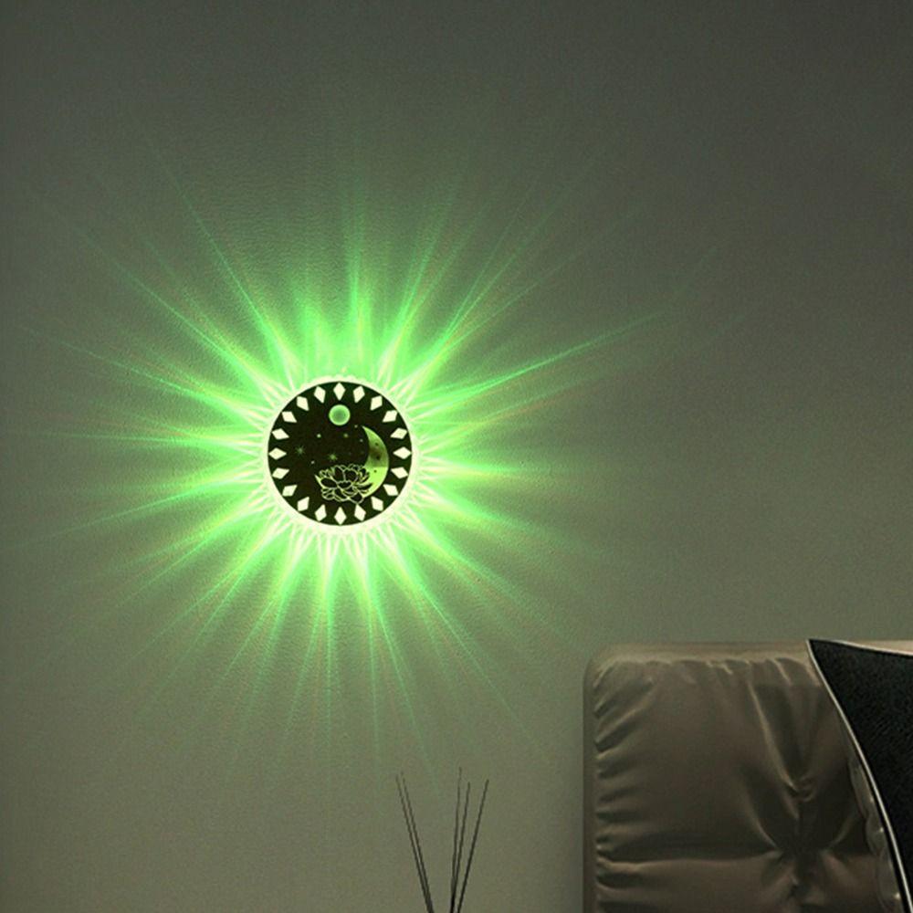 Wireless RGB Gradient Wall Lamp Motion Sensor Dimmable Control Motion Sensing Light Magnetic Sticker Remote Control