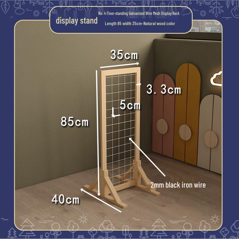Handmade Display Shelf: Grid Photo Frame & Plant Rack for Kindergarten & Crafts