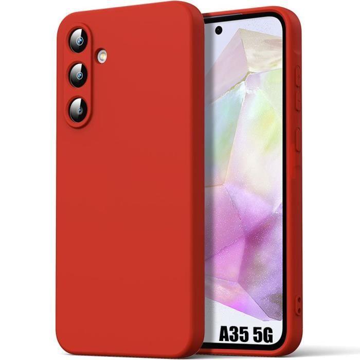 Coque de protection - Samsung - Galaxy A35 5G - Silicone Liquide - Ultra Slim - Rouge