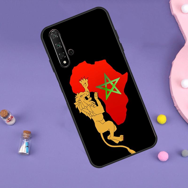 Morocco Maroc Moroccan Flag Case For Huawei Nova Y70 Y60 Y61 Y90 Y91 5T 9 10 SE 3i 8i 11i 11 Pro P20 P40 P30 Lite Cover