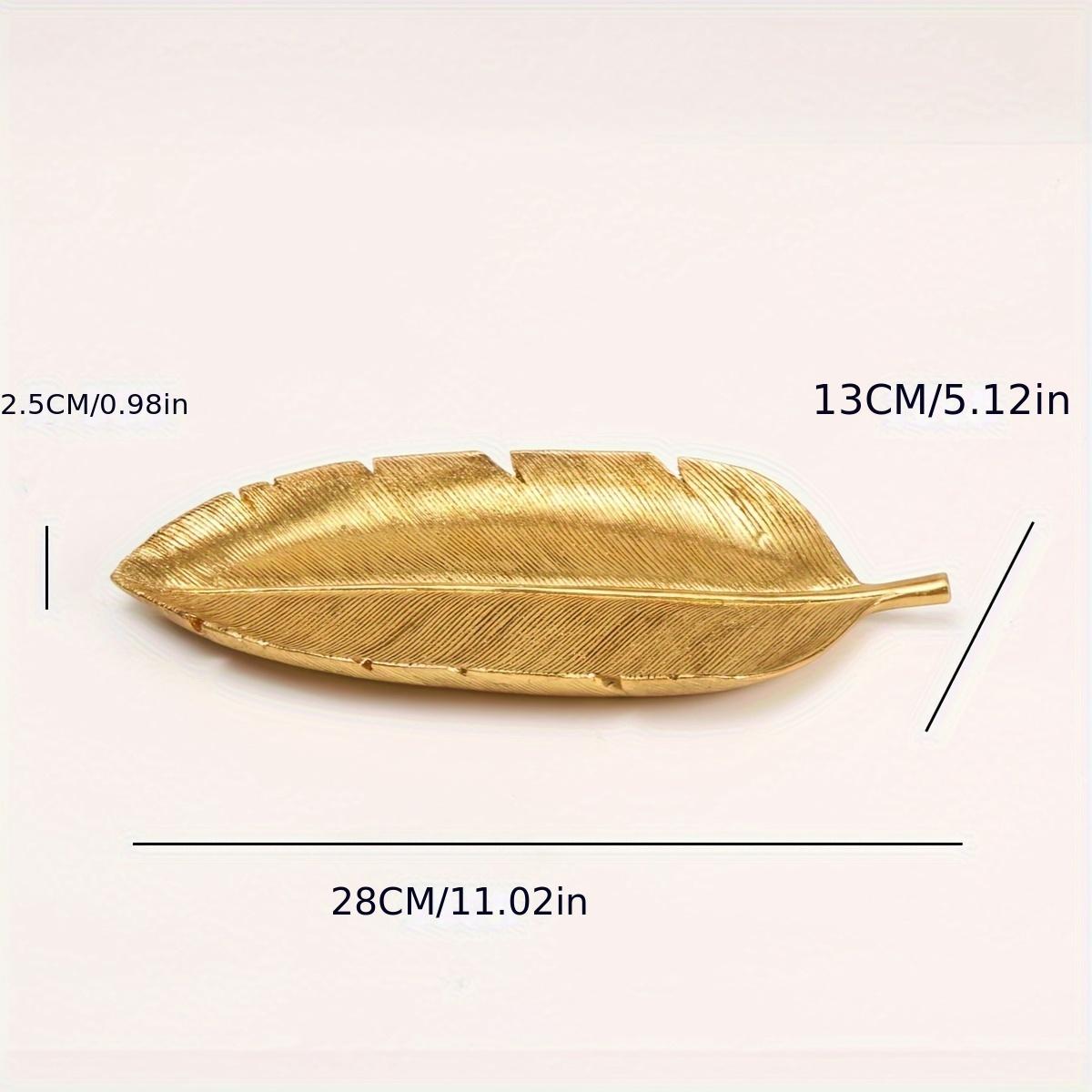 

1pc Elegant Golden Leaf Decor Tray - Versatile Storage& Chic Room Accent, Perfect Gift for Any Occasion