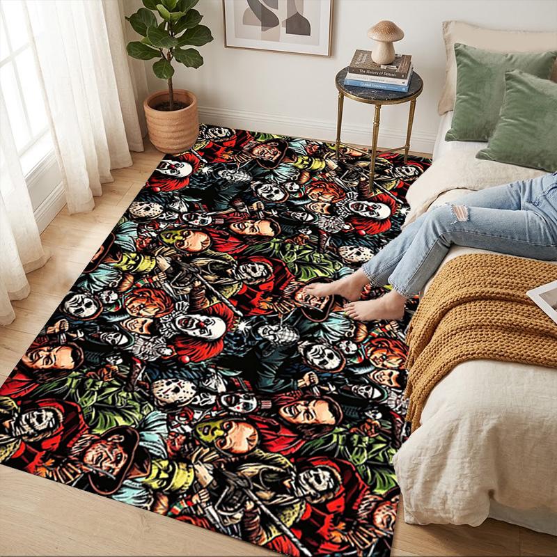 Horror Icons Living Room Nonslip Area Rug Soft Carpet For Bedroom Game Playroom Sofa Office Home Decor Doormat Christmas Gift C926253