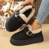 Fashion Platform Heightening Cotton Shoes Women's New Autumn and Winter Fleece Thickening Warm Wool Cotton Shoes Plus Size Snow Boots