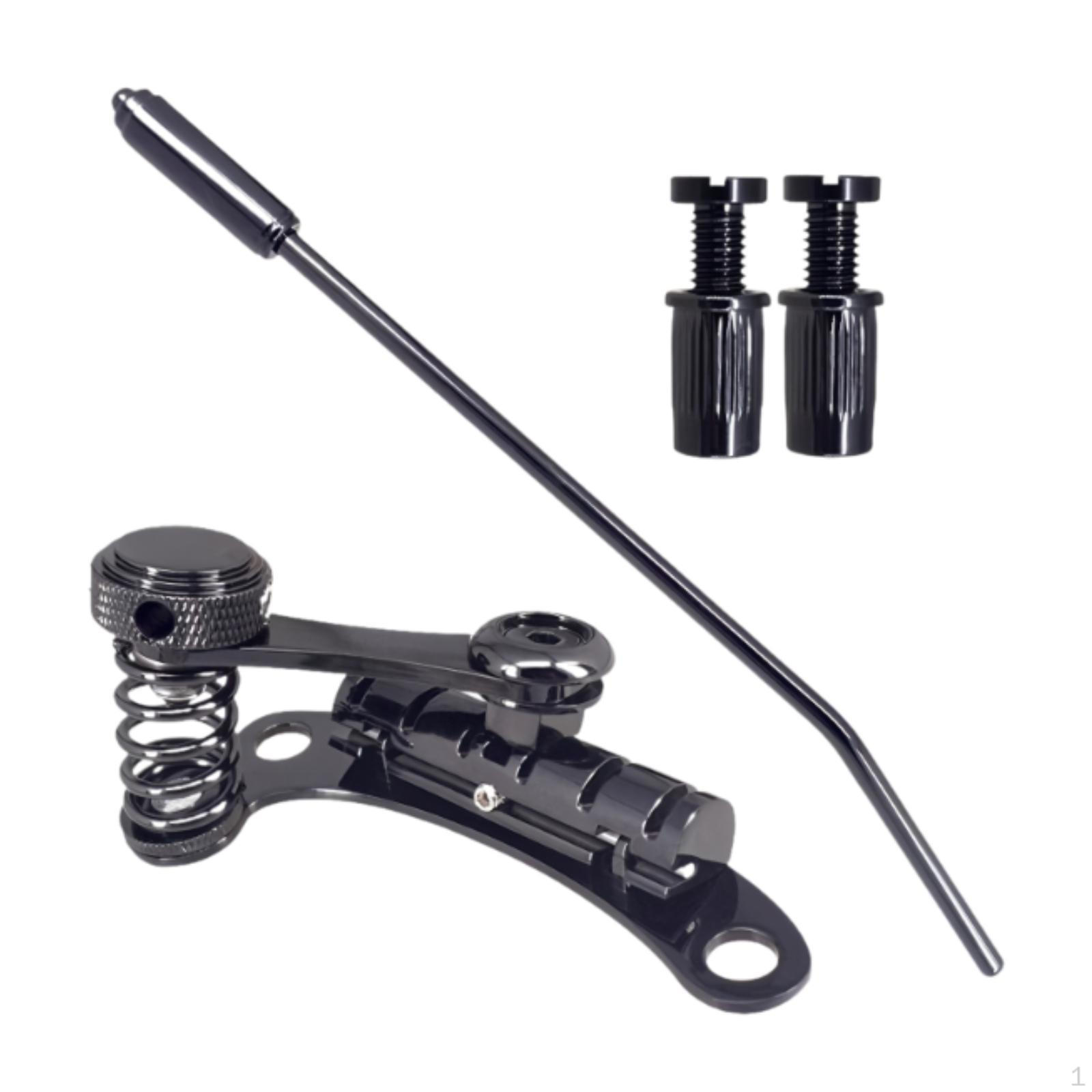 

Бридж для электрогитары с роликовыми седлами, хвостовик, вибрато, замена, со стоп-баром, цинковый сплав чёрный