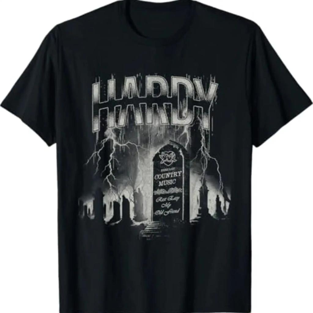 Hardy Here Lies Country Music T Shirt Vintage Breathable Casual Soft Streetwear Top For Everyday Wear Graphic