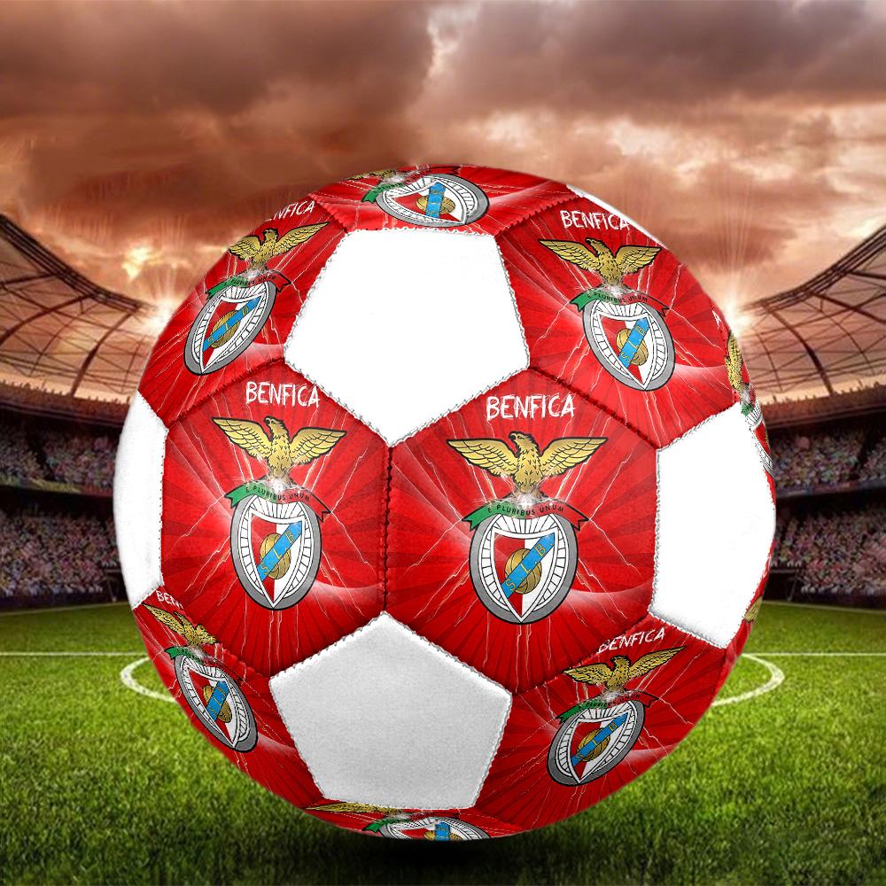 1 Stück SL Benfica Logo Größe 5 Fußball PragHallenfußball Bunt Alle Altersgruppen Maschinengenäht PVC Wettkampfbereit Langlebig Hoher Rückprall