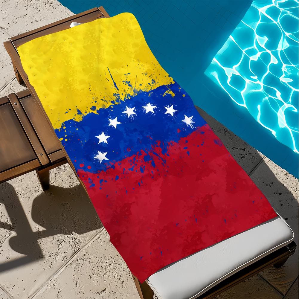 fashion pop art V-venezuela-a Towel Large Quick-Drying Microfiber soft Beach Towel for Travel Fitness Sauna Bathing Camping