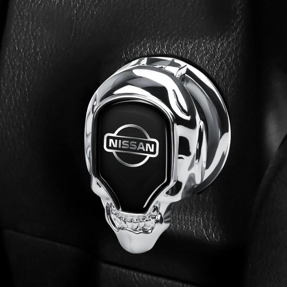 Car One-Click Start Buttons Protective Cover Decoration For Nissan Sylphy Cube Rogue Maxima Sentra Note TIIDA Auto Accessories