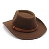 Western Cowboy Hat Dance Performance Jazz Hat Belt Accessories Felt Hat Couple Hat