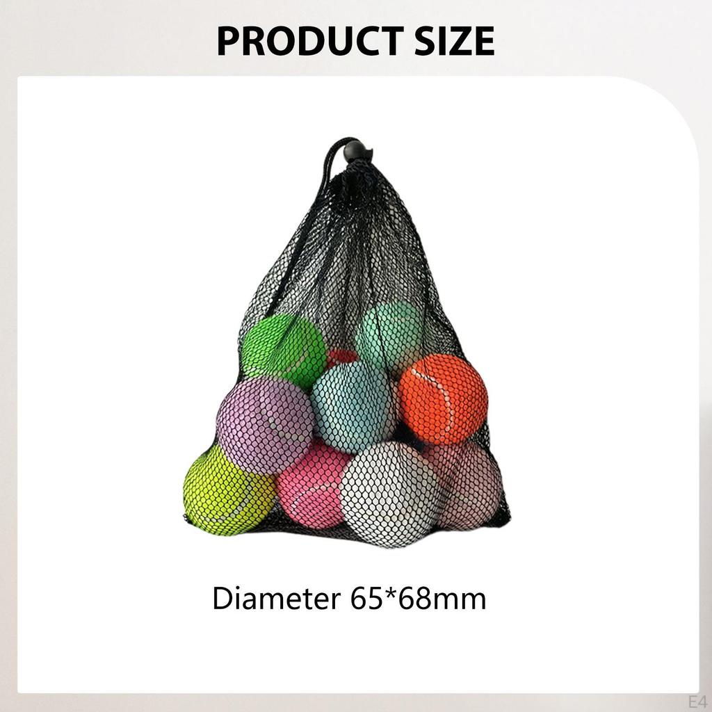 12 Pieces Tennis Balls Exercise Playing High Elastic Practice for Games Training