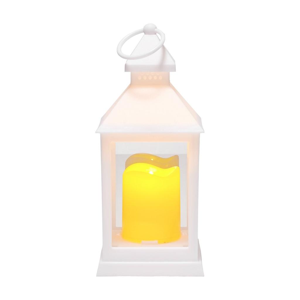 12 Pcs Decorative Candle Lantern, LED Electric Flameless Candle, Plastic LED Holder with Glass, Wall Hanging Indoor Porch Lanterns for Wedding Table