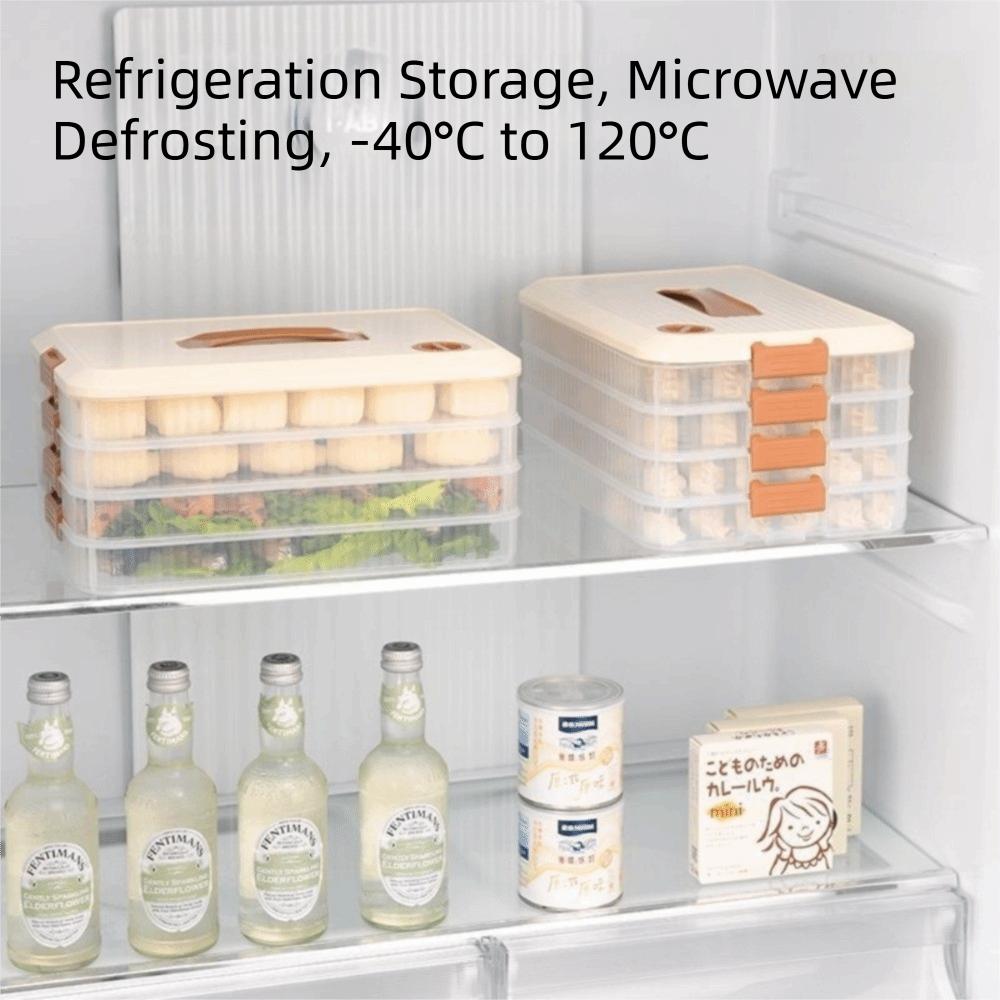 Fresh Keeping Freezer Box Large Capacity Wontons Box Food Grade Dumpling Storage Box  Home Kitchen