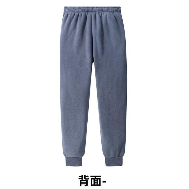 Pantalon Sherpa d'hiver pour homme, velours épaissi double face polaire chaud, pantalon décontracté d'extérieur