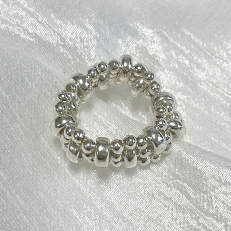 delidi [silver 925] Twist shining beads rings