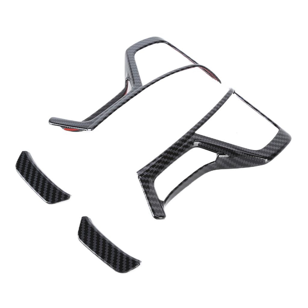 4 pezzi Telaio Volante Auto Stile Fibra di Carbonio Sostituzione per Mitsubishi Pajero Sport 2019-2020
