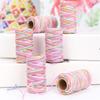 1mmx23Yards Natural Cotton Twine Colored Cotton Macrame String Colorful Macrame Rope for DIY Tapestry Crafts Home Decor