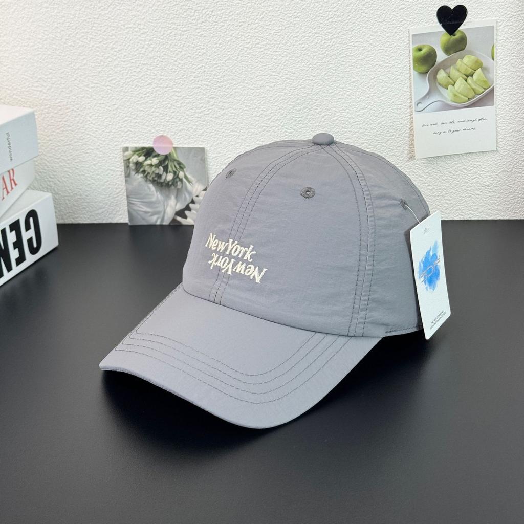 Fashion Hat Summer Alphabet Embroidery Alphabet Quick Drying Baseball Cap Men's and Women's Big Head Circumference Light College Wind Shade Cap Sun