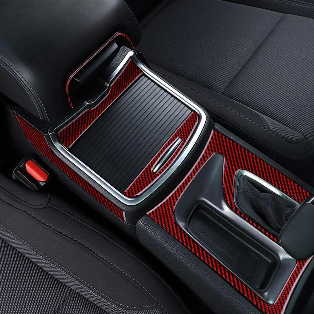 Real Carbon Fiber Gear Shift Panel Cover For Dodge Charger 2015-2016-2017-2018-2019-2020 Interior Trim Sticker Auto Accessories