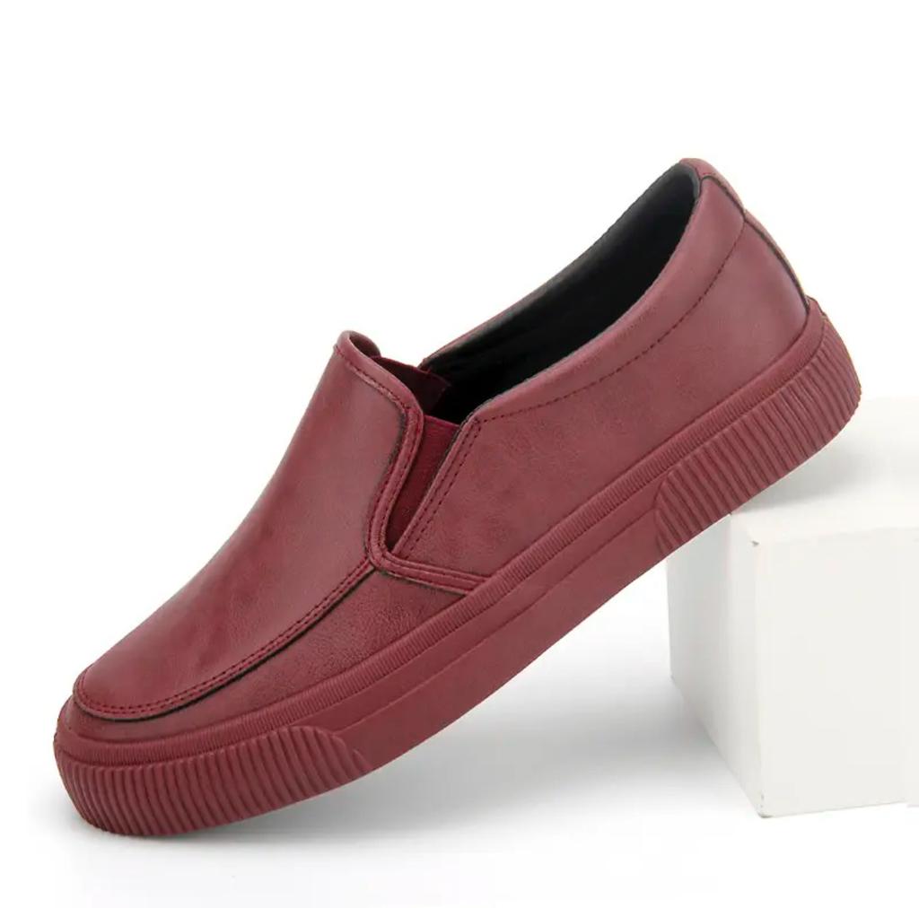 Versatile Men'S Leather Shoes Breathable Casual Fashion Low-Top Board Shoes One Pedal Trend Small Leather Shoes