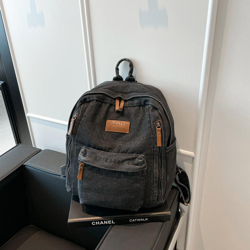 Large Capacity Denim Backpack Women's Backpack Student Travel School Bag