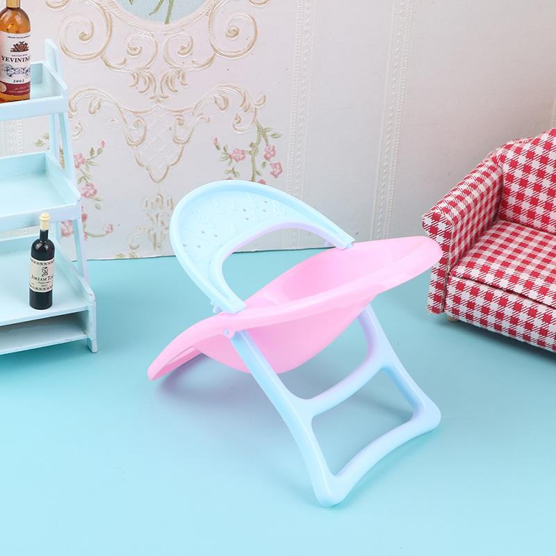 1 Uds 1:12 modelos de sillas para comer para bebés en miniatura para casa de muñecas, accesorios de juguete para niños