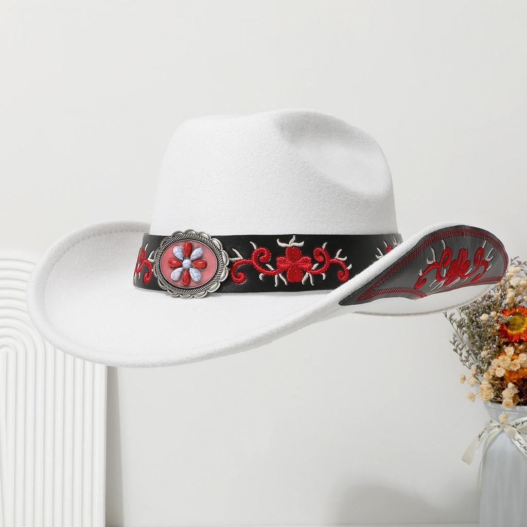 Vintage Wide-Brimmed Western Children's Cowboy Hat, Retro Ethnic Style Tibetan Fedora, European and American Jazz Hat