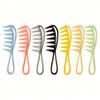 1pcs Large Toothed Hollow Oil Comb, Three-Dimensional Handle Anti Slip Hair Styling And Combing Tool