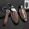 Zinc Alloy Leather Car Key Case Cover Fob for Lada X-Cross 5 Shell Holder Protector Keychain Auto Accessories