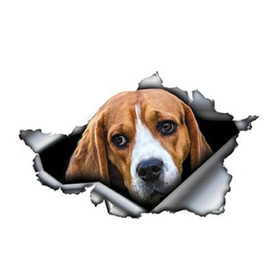 B0535# 13 CM/17 CM/26 CM Self-Adhesive Decal Beagle Dog Pet Animal Car Sticker Waterproof Auto Decoration