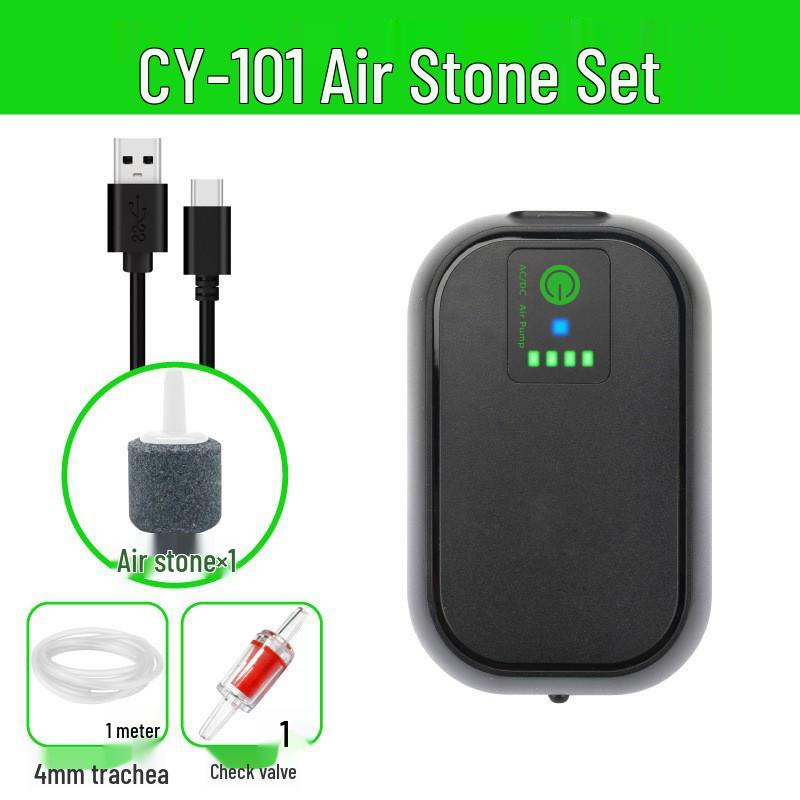 Portable USB Rechargeable Silent Fish Tank & Outdoor Fishing Oxygen Aerator Pump