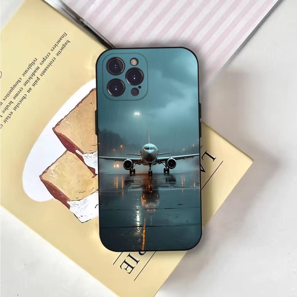 Airplane Plane Phone Case Phone Case For iPhone 16,15,14,13,12,11,Pro,X,XS,Max,XR,Plus,Mini Soft Black Cover