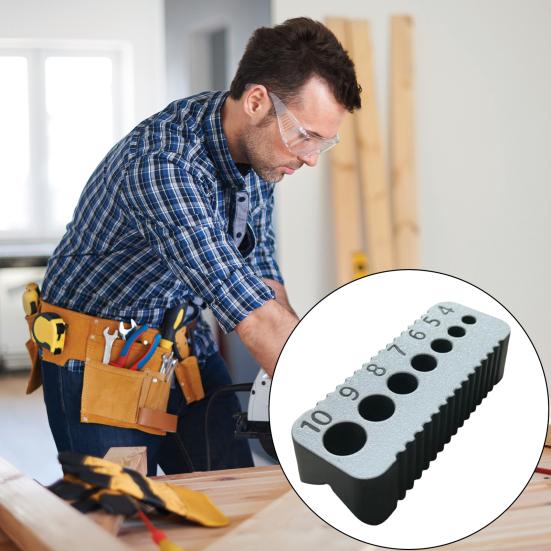 Drill Bit Guide 4-10MM 7 Sizes Multi-Functional Drill Jig Block