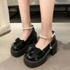Fashion Women Shoes 2024 New Girl Lolita Shoes JK Uniform Shoes PU Leather Heart Ankle with Maryzhen Shoes Cute Sexy Retro British Style